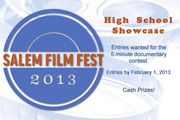 Massachusetts High School student are encouraged to enter the Salem Film Fest
