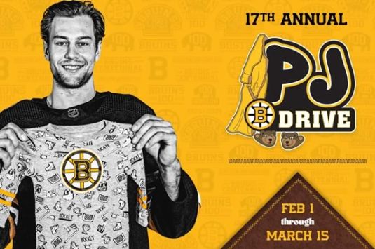 Drop off new pajama donations at libraries across the North Shore as part of the Boston Bruins PJ Drive