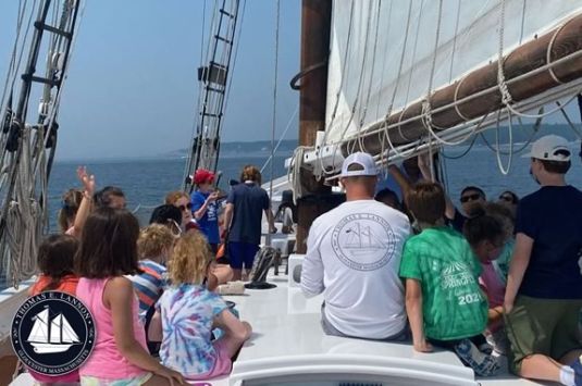 Kids ride free on the 10:30am an Noon Saturday Cruise on the Schooner Lannon through Summer